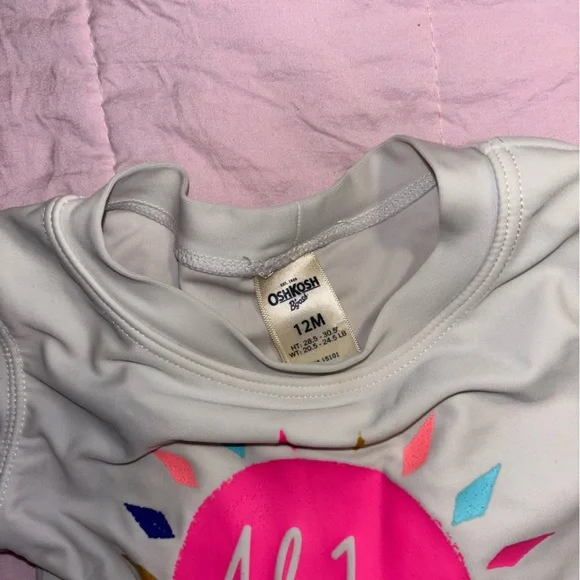 OshKosh B'gosh Pink and White Short Sleeve Tee - Picture 2 of 2